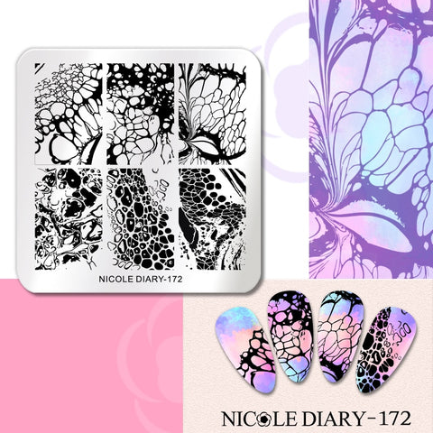Girl Love Heart Printing Stencil Manicuring Art