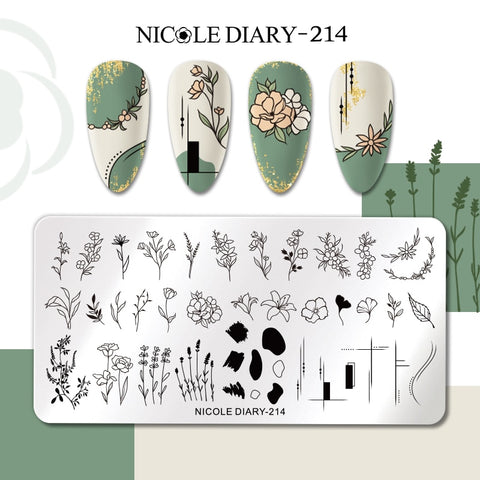 Nails Leaf Flower Manicure Decor