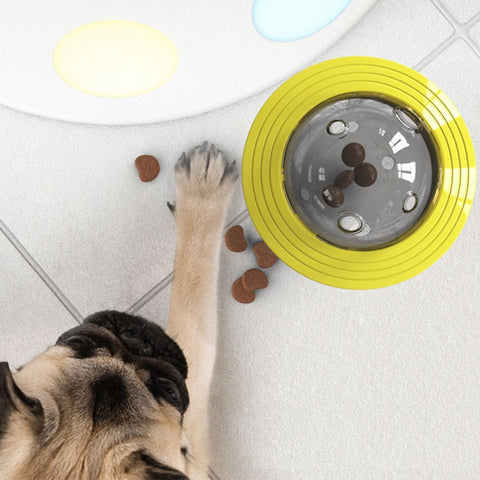 Dog Fun Flying Saucer Food Dispensing Toy
