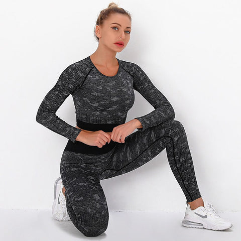 Women Sport Camo Yoga Set