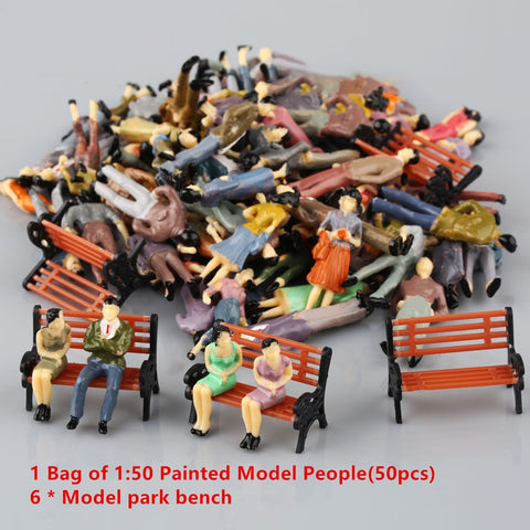 20/70pcs Plastic Model Train Artificial Miniature Tree