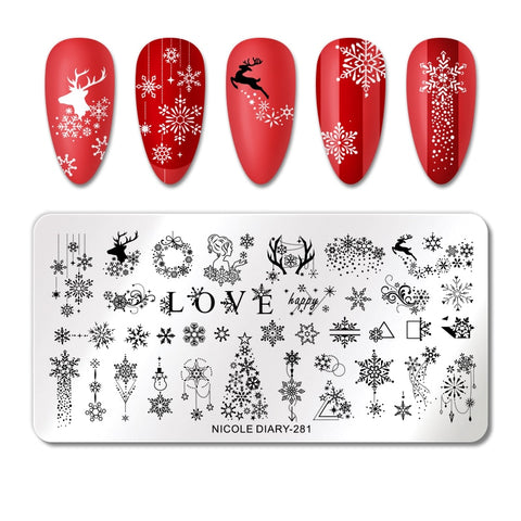 New Stainless Steel Loving Heart Nail Stamp Stencil
