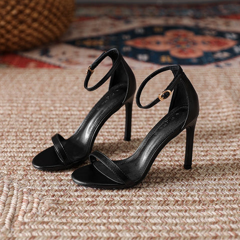 Women Open Toe Ankle Strap Stiletto Heel