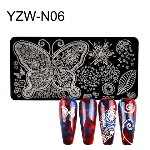 3 Sizes Flower Geometry Nail Stamping Plates