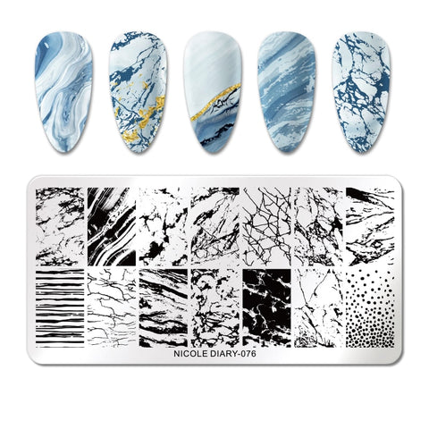 New Space Planet Moon Star Nail Stamping Plates