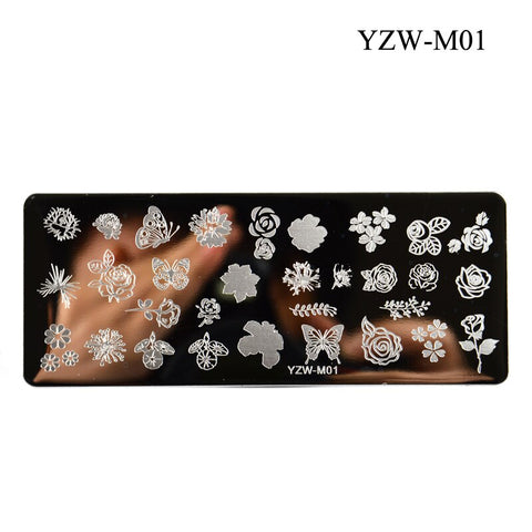 3 Sizes Flower Geometry Nail Stamping Plates