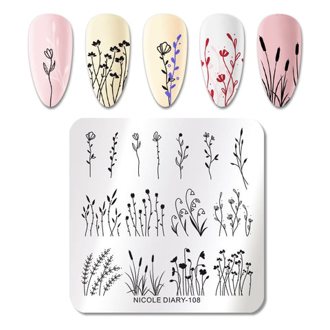 Nails Leaf Flower Manicure Decor