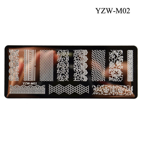 3 Sizes Flower Geometry Nail Stamping Plates