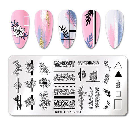 New Space Planet Moon Star Nail Stamping Plates