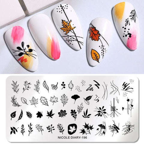 New Flower Stripe Design Stamping Plates