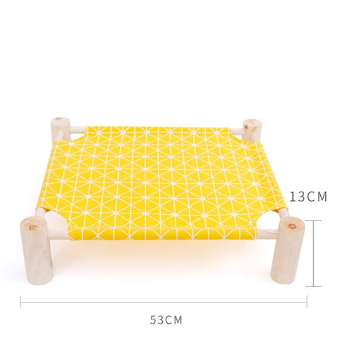 Wood Canvas Cat Lounge Bed