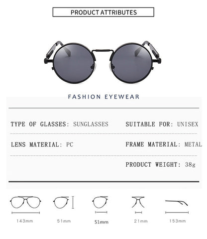 New Vintage Punk Style Sunglasses