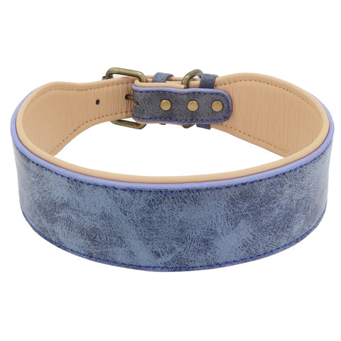 Dog Wide Leather Padded Collar