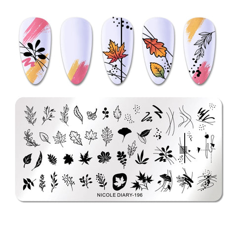 New Marble Abstract Geometry Nail Stamping Plates