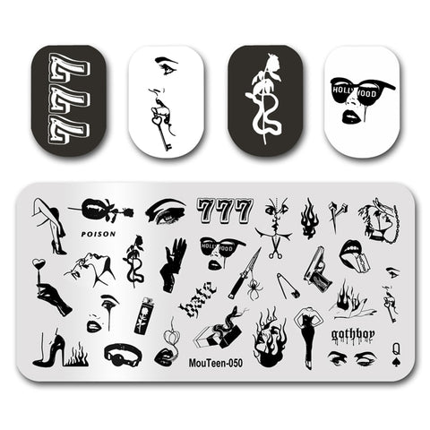 New Nail Plates Stamp King Manicure Set