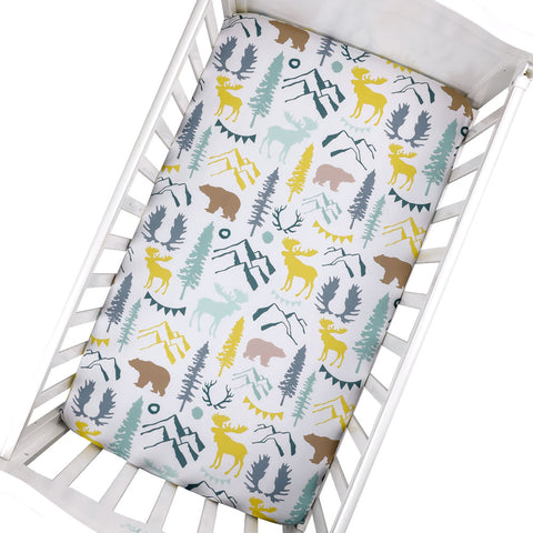 Newborn Baby Microfabric Crib Fitted Bedding