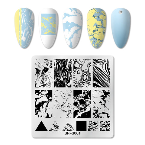 New Square Round Nail Stamping Plates