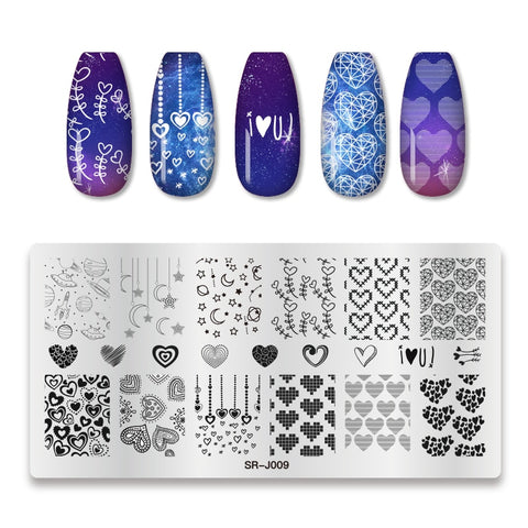 1PC Striped Line Stamping Plates