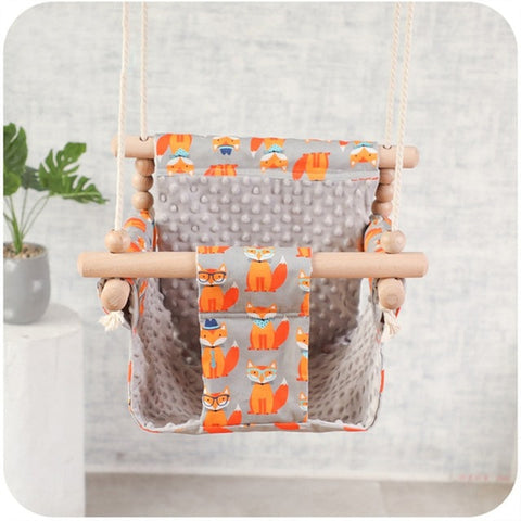 Baby Swing Hanging Wood Chair