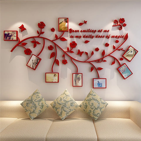 3D DIY Photo Frame Tree Wall Stickers