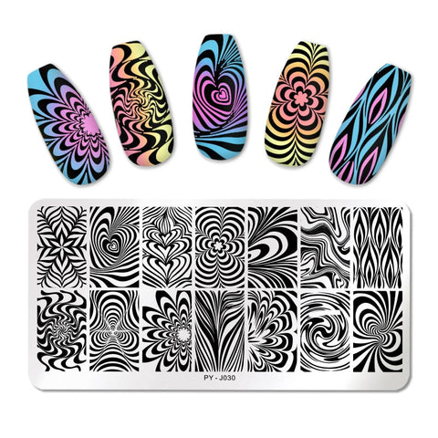 New Geometry Nail Stamping Plates