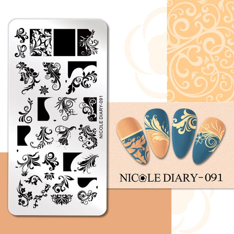 Girl Love Heart Printing Stencil Manicuring Art