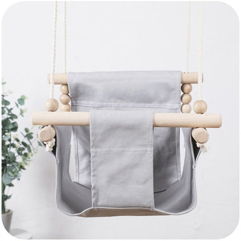 Baby Swing Hanging Wood Chair