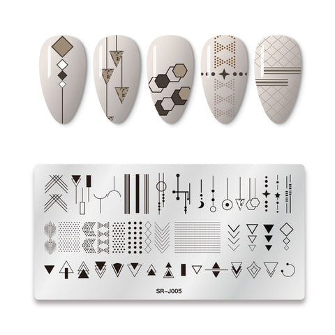 New Square Round Nail Stamping Plates