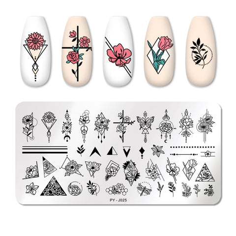 New Geometry Nail Stamping Plates