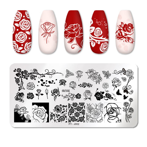 New Flower Geometry Nail Stamping Plates