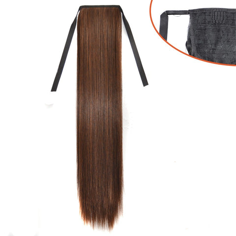 New Long Straight Pony Tail Synthetic Hair