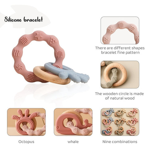 Baby Silicone Teether Ring