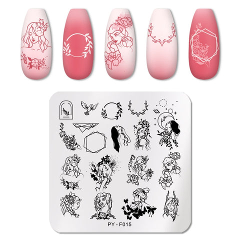 New Flower Geometry Nail Stamping Plates