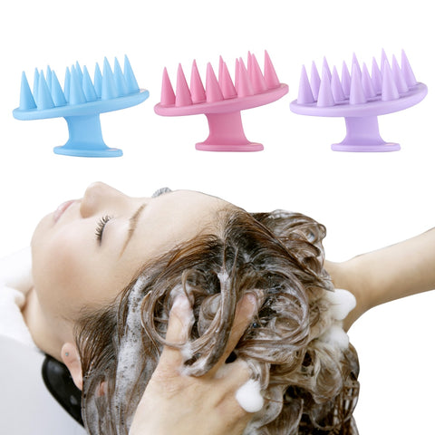 New Silicone shampoo scalp hair massager