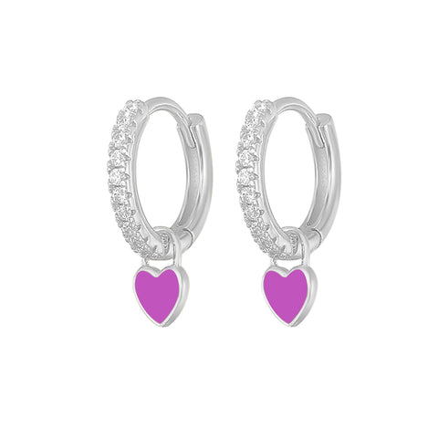 New Aide Silver Color Hoop Earrings