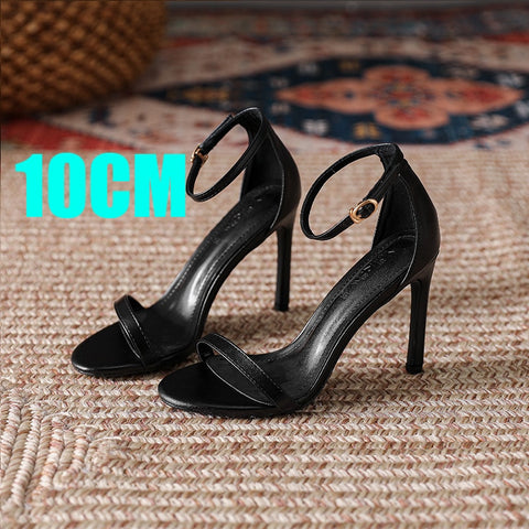 Women Open Toe Ankle Strap Stiletto Heel