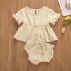Newborn Baby Girls Cotton Linen Clothes