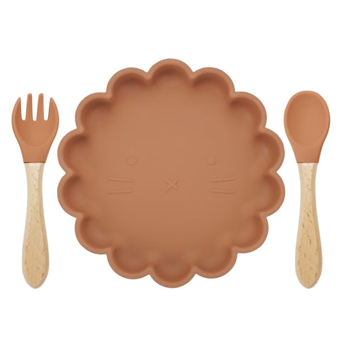 3pcs Baby Fork Plate Spoon