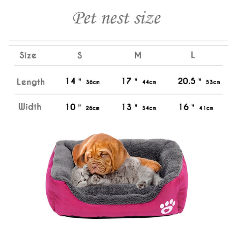 Dog Candy-colored Square Warm Bed