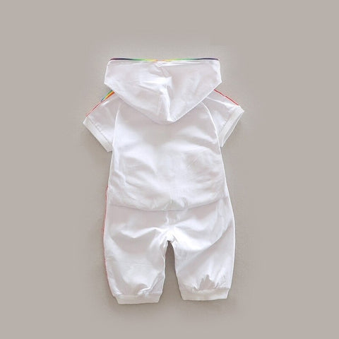 Baby Candy-colored Zipper Hoodies Short