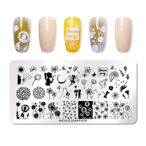 New Marble Abstract Geometry Nail Stamping Plates