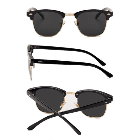 New Fashion  Semi Rimless Polarized Sunglasses