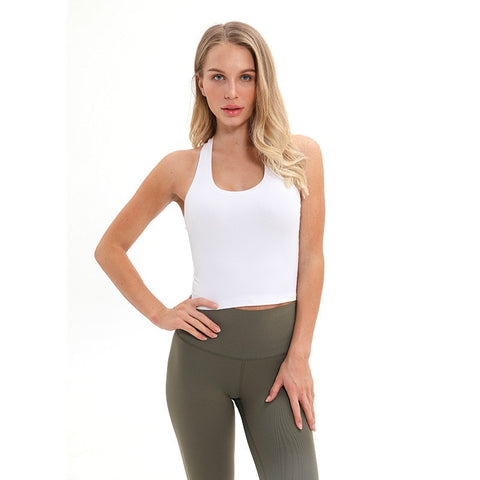Women Flexible Racerback Sport Fitness Crop Tops