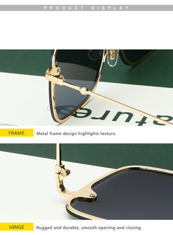 New Oversize Rimless Square Bee Sunglasses