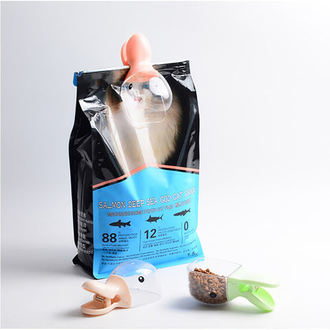 Pet 2-in-1 Cute Duckbilled Food Scoop & Clip