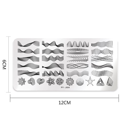 12*6cm Nail Art Templates Stamping Plate