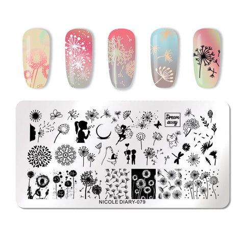 New Space Planet Moon Star Nail Stamping Plates