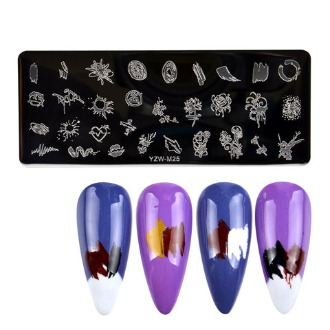 3 Sizes Flower Geometry Nail Stamping Plates