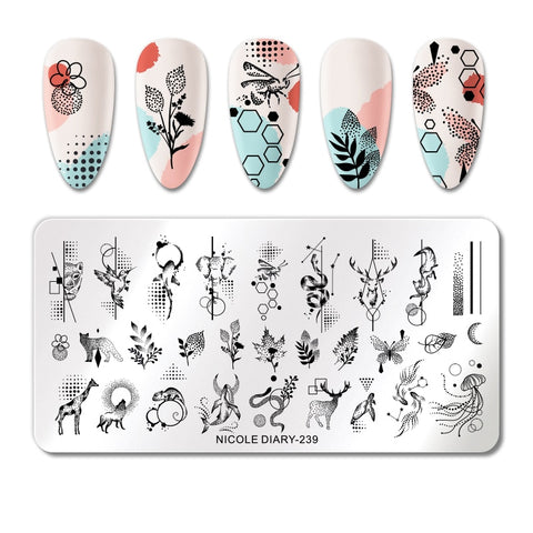 New Space Planet Moon Star Nail Stamping Plates