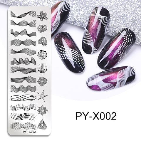 New Flower Geometry Nail Stamping Plates